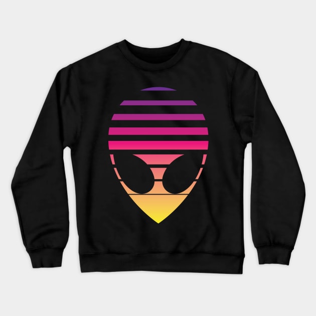 Cyberpunk Alien Icon Crewneck Sweatshirt by OldSalt